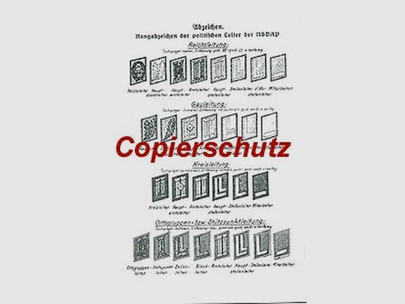 Nachdruck Vorschrift Uniform Politischer Leiter