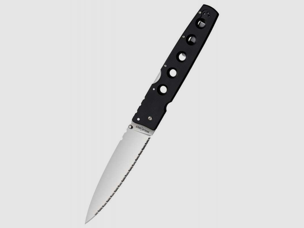 Couteau de poche Cold Steel Hold Out, lame de 6 pouces, S35VN, lame ondulée