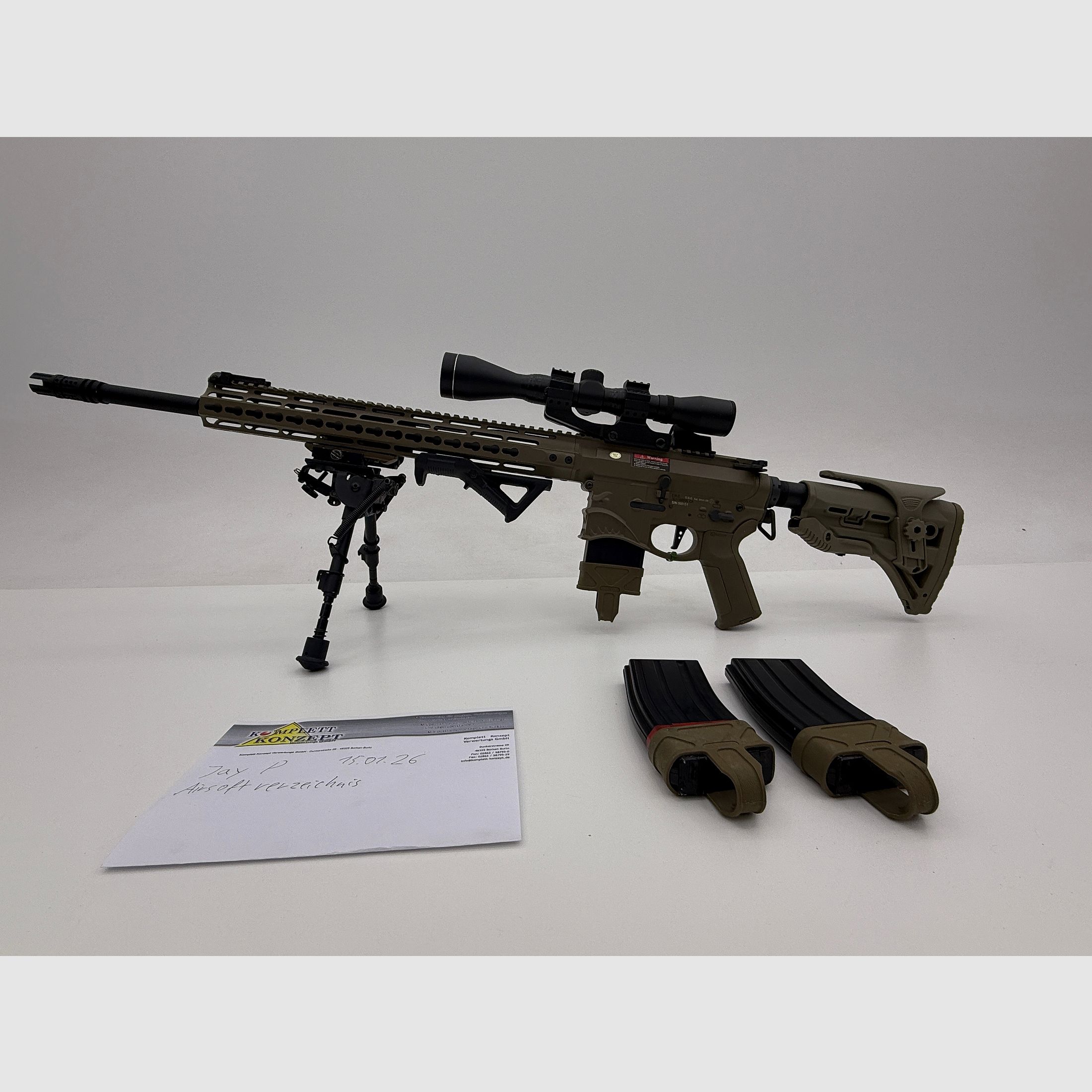 ARES Amoeba Spartan KeyMod Airsoft S-AEG – DMR-Optics – Prima proprietà