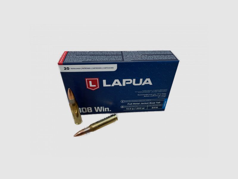 LAPUA SUBSONIC - PATRONEN - .308WIN - 200 GRS. - 20 SCHUSS