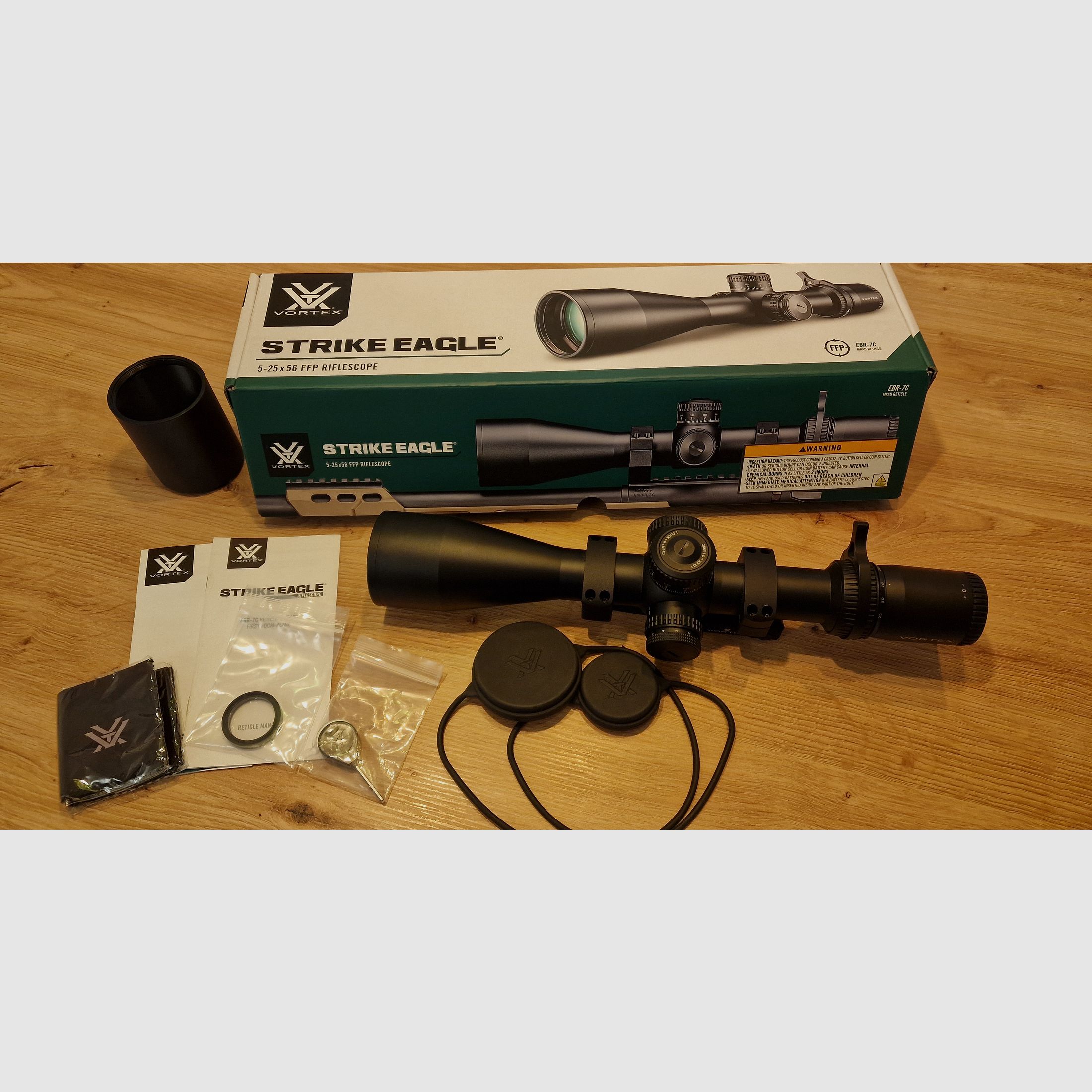 *GARANTIE* Vortex Strike Eagle 5-25x56 FFP MRAD inclusief Vortex Pro Mount