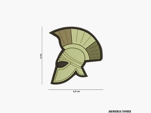 PATCH – 3D PVC ELMO SPARTANO GREEN #20033