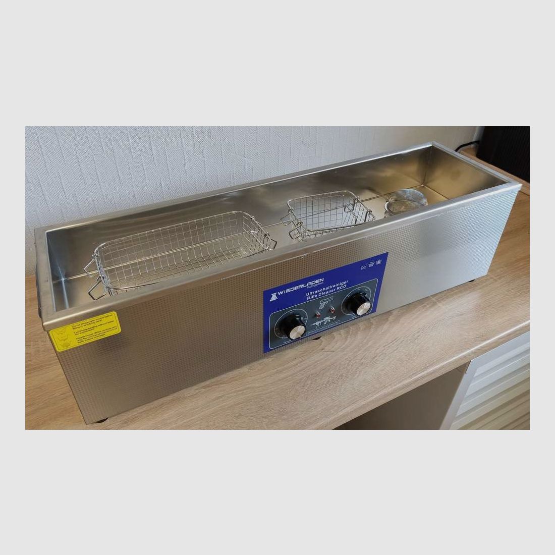 Reloading Ruhr area weapon ultrasonic cleaner RCO, 80x20x10cm, 16L