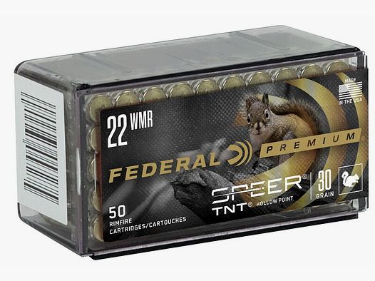 Federal Premium Varmint & Predator Speer TNT .22 Mag. 30GR JHP 50 Patronen