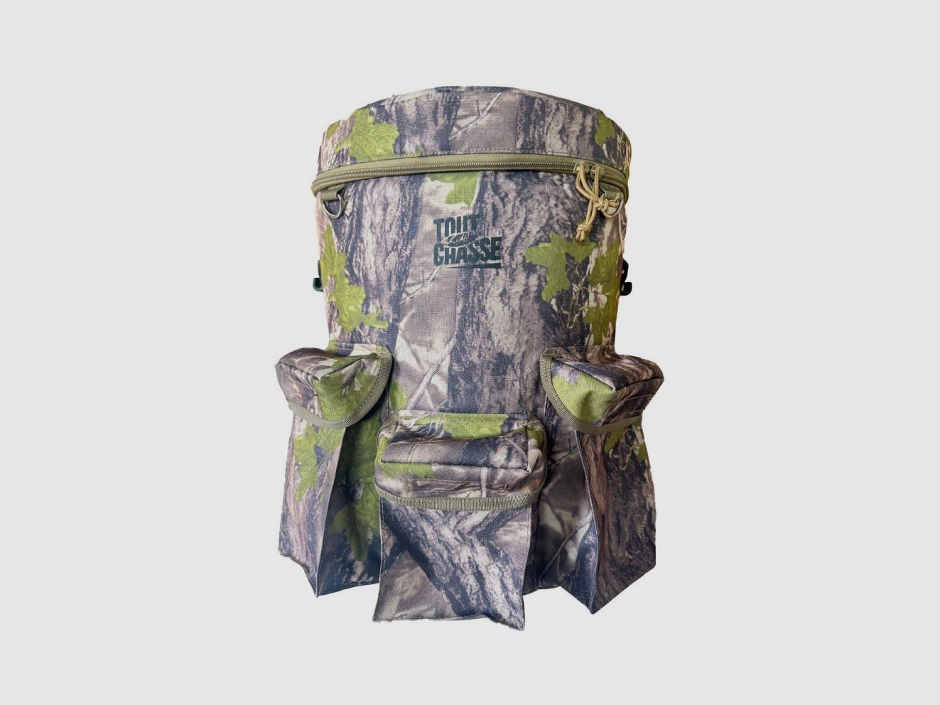 Zit-emmer met camo houtzak