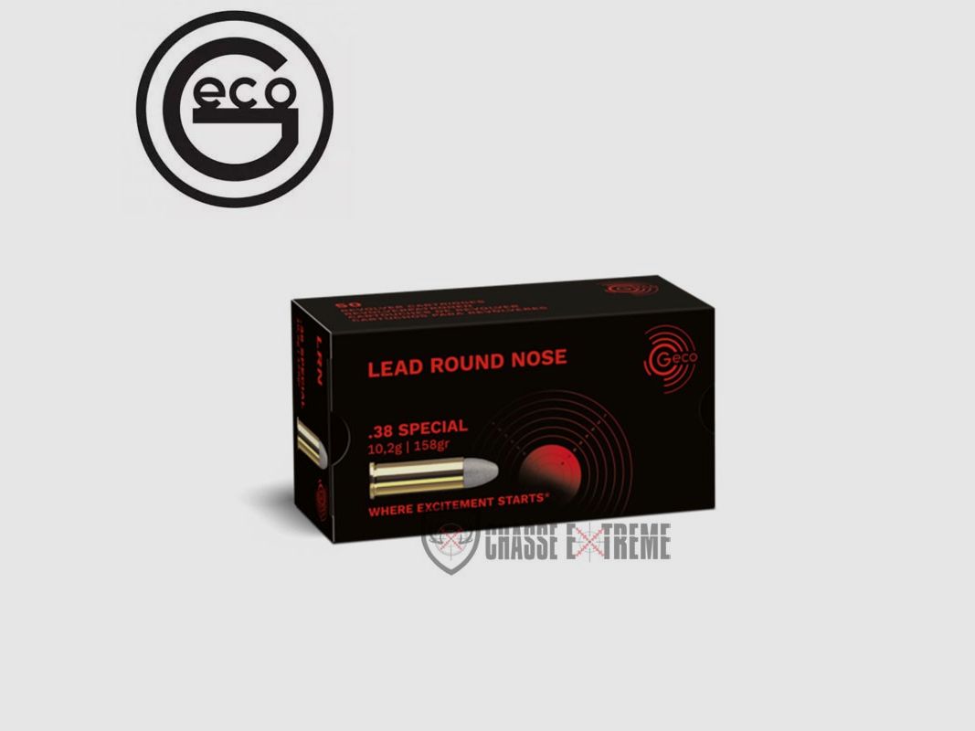 50 Patronen GECO Kal. 38 Special 158gr LRN