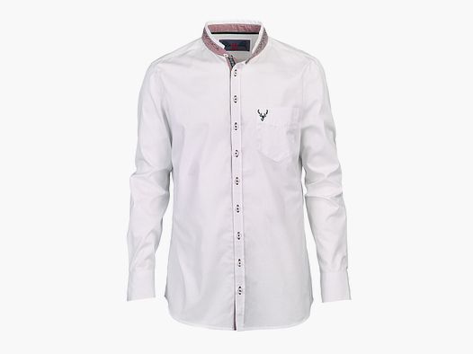 OS-Trachten Heren Langarmshirt, Slim Fit