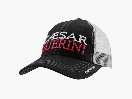 Casquette Caesar Guerini noire et blanche mesh