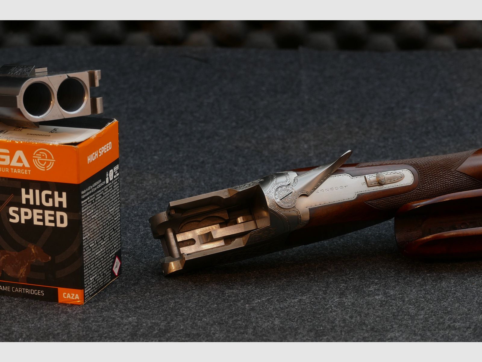 Winchester Super Grade – 12/70, fusil à deux canons superposés, arme de coffre, état impeccable