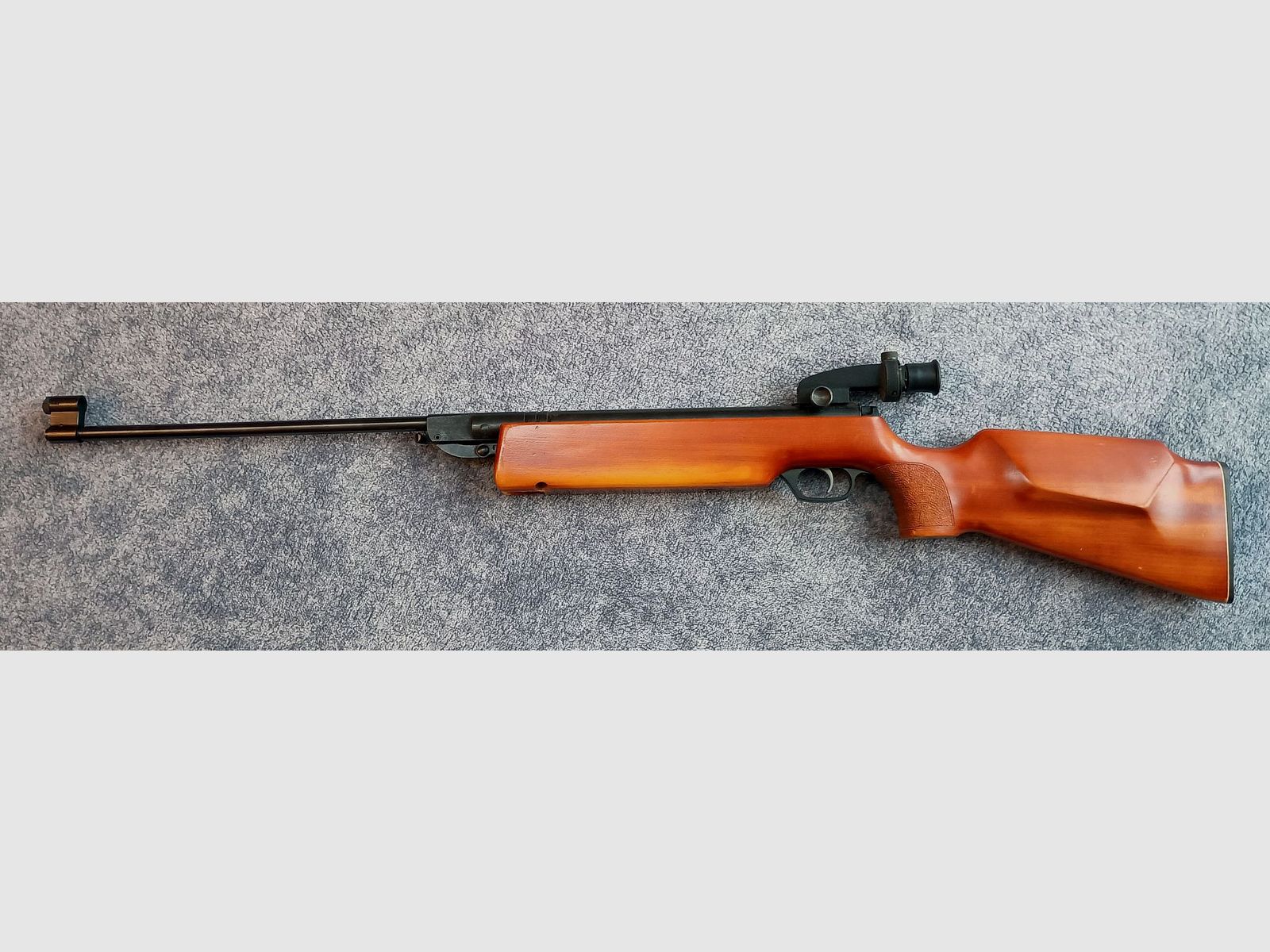 Air rifle "Klicker" from GDR production late 70s / early 80s, "Model 303 -Super", cal. 4.5 mm Diabolo, used