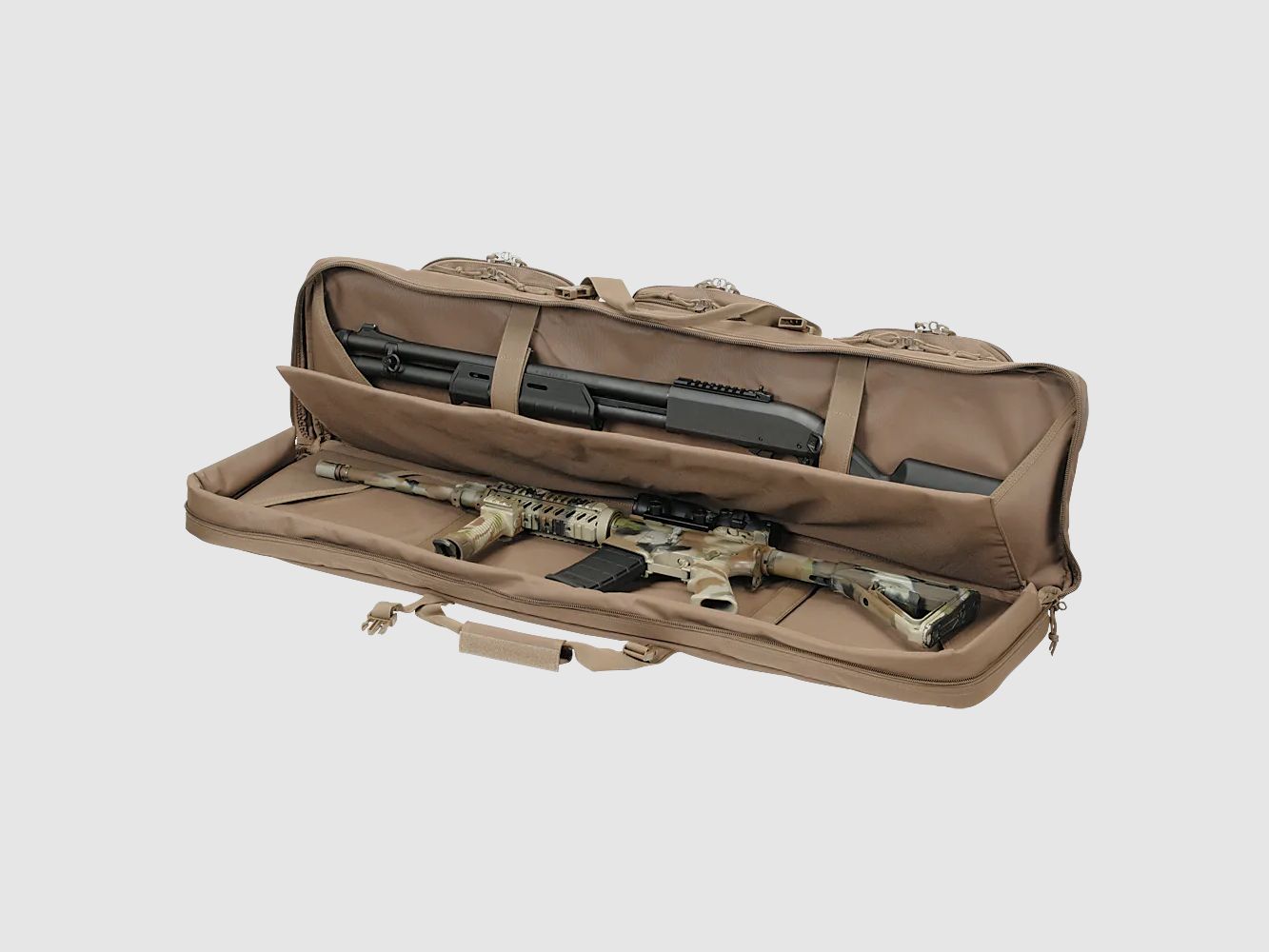 Voodoo Tactical – Dubbel tas voor geweren / lange wapens (Deluxe / Gevoerd)