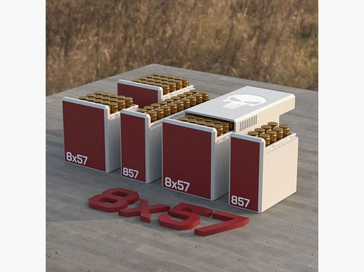 Filamelt Munitionsbox / Ammo 8x57 – Patronenbox für 50 Schuss, Made in Germany