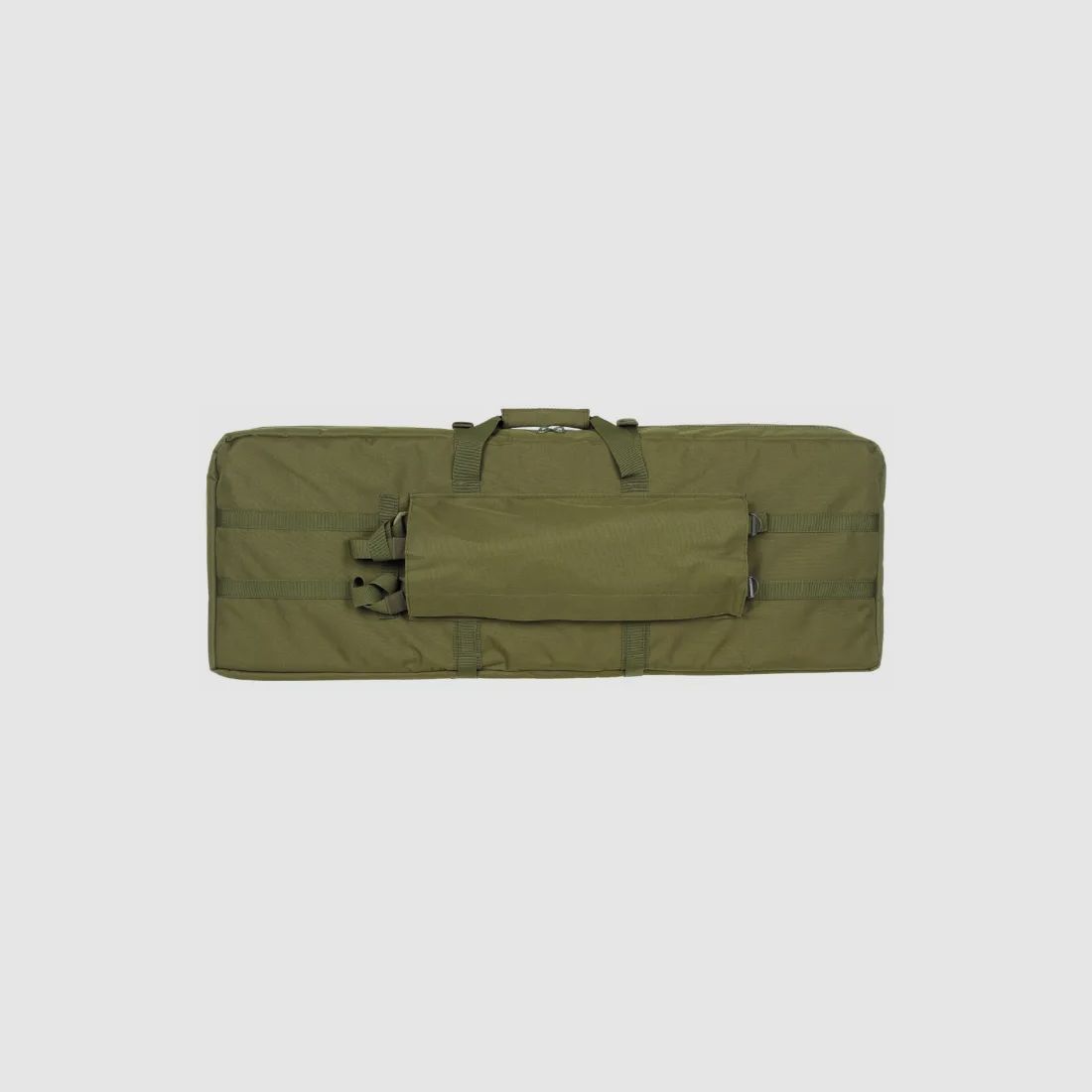 Rifle bag for 2 long guns up to 95cm, olive, with partition and backpack straps
