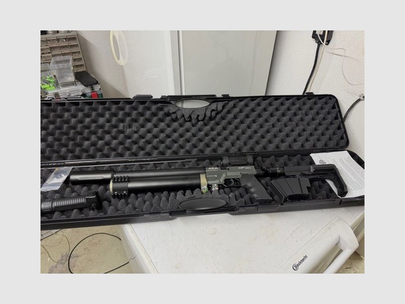 AEA Airgun HP Max MK I in AK 47 Optik Cal. 3,57. 9mm come nuovo