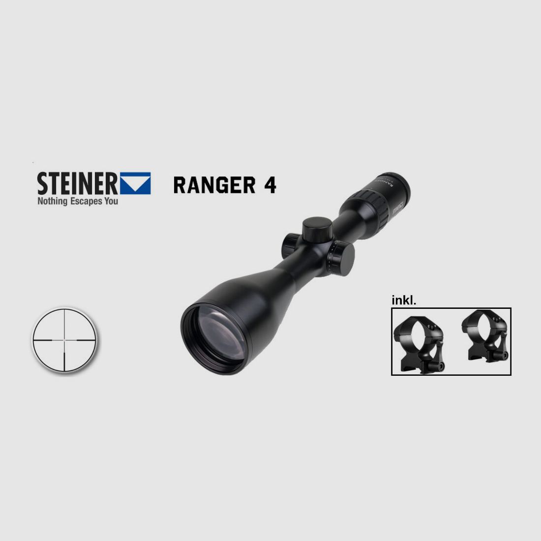 Bergara B14 B&H Prohunter LINKS Lochschaft mit Steiner Ranger 3-12x56 fertig montiert / Optional: Brenner Schalldämpfer