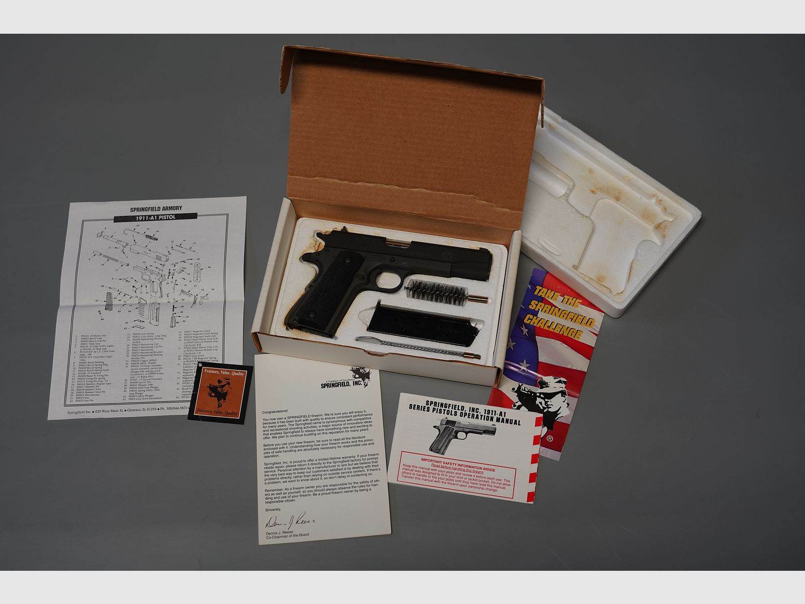 Springfield 1911 A1, .45 ACP, geparkeerd, zoals Mil-Spec, nieuw, absoluut zeldzaam