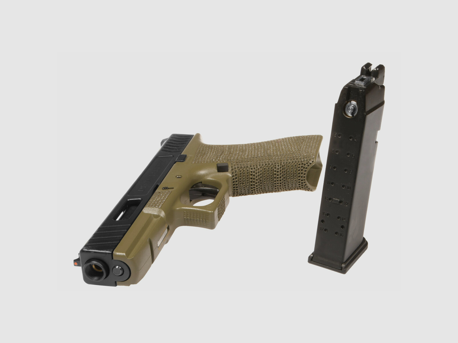 P01 GBB Airsoft Pistol in Olive | Delta Armory