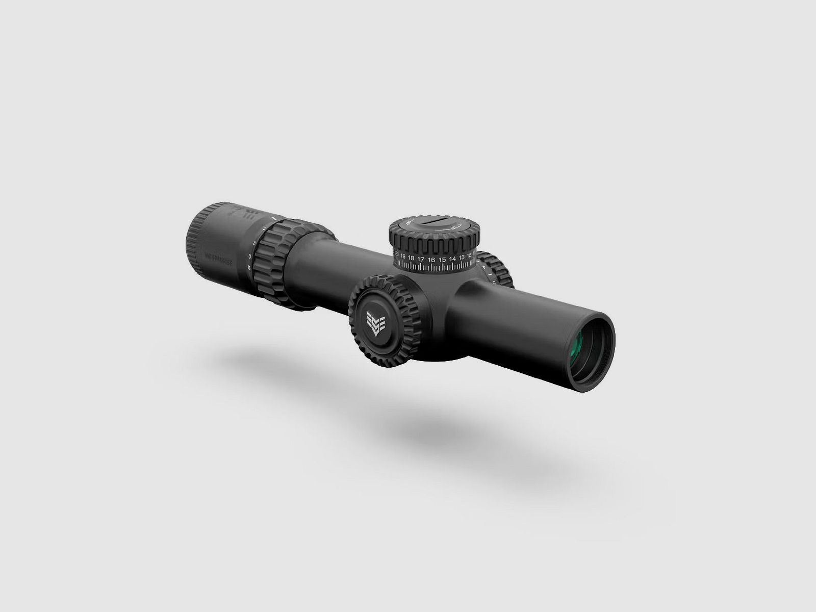Swampfox Warhorse 1-6x24 FFP LPVO Zielfernrohr - MIL-Absehen, rot beleuchtet, 34 mm