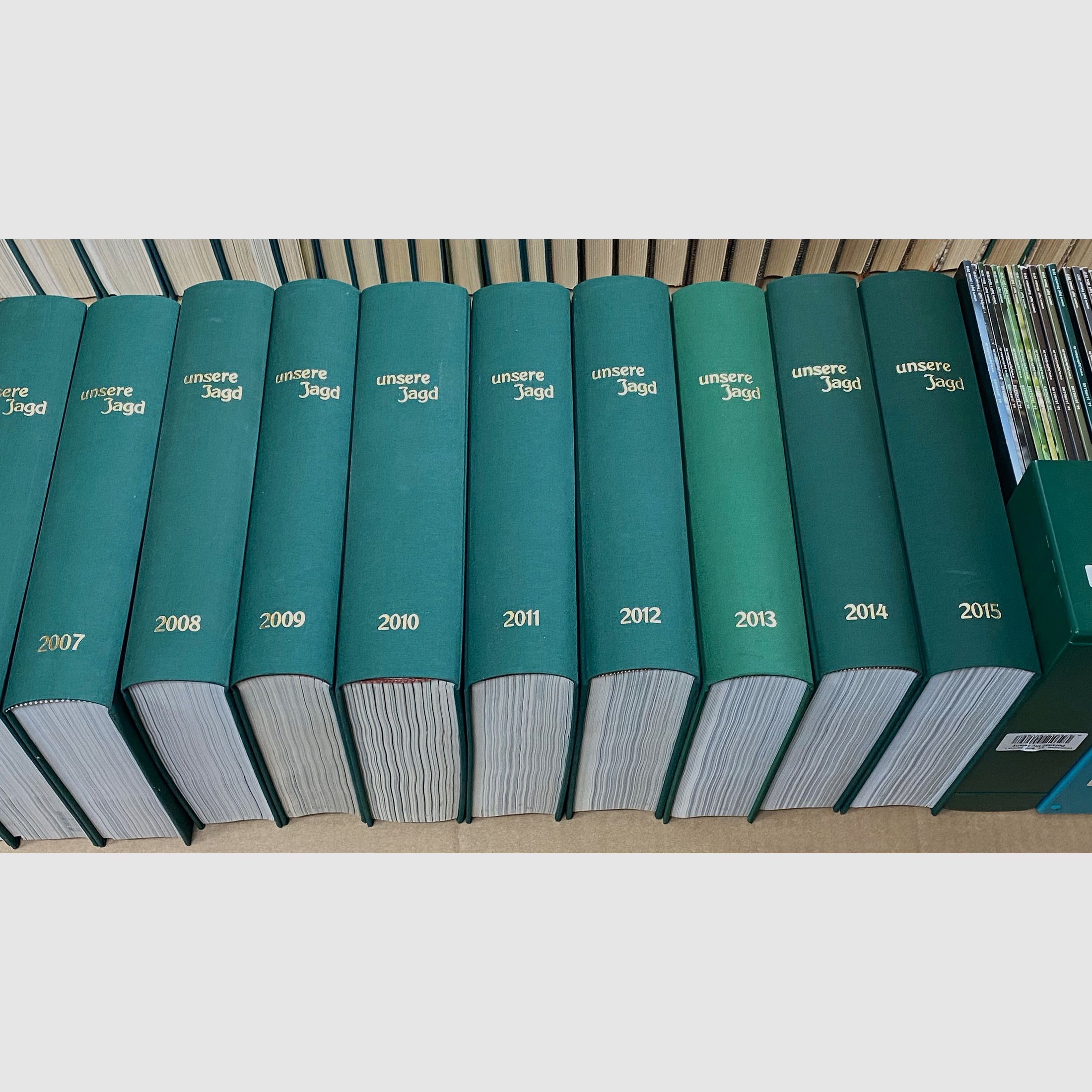 Zeitschrift "Unsere Jagd"  von 1956 bis 2020, einmalige Sammlung für Liebhaber, 65 Jahresausgaben,    Ausgaben von 1956 bis 2015 gebunden,  Jagdzimmer, Jagdbücher