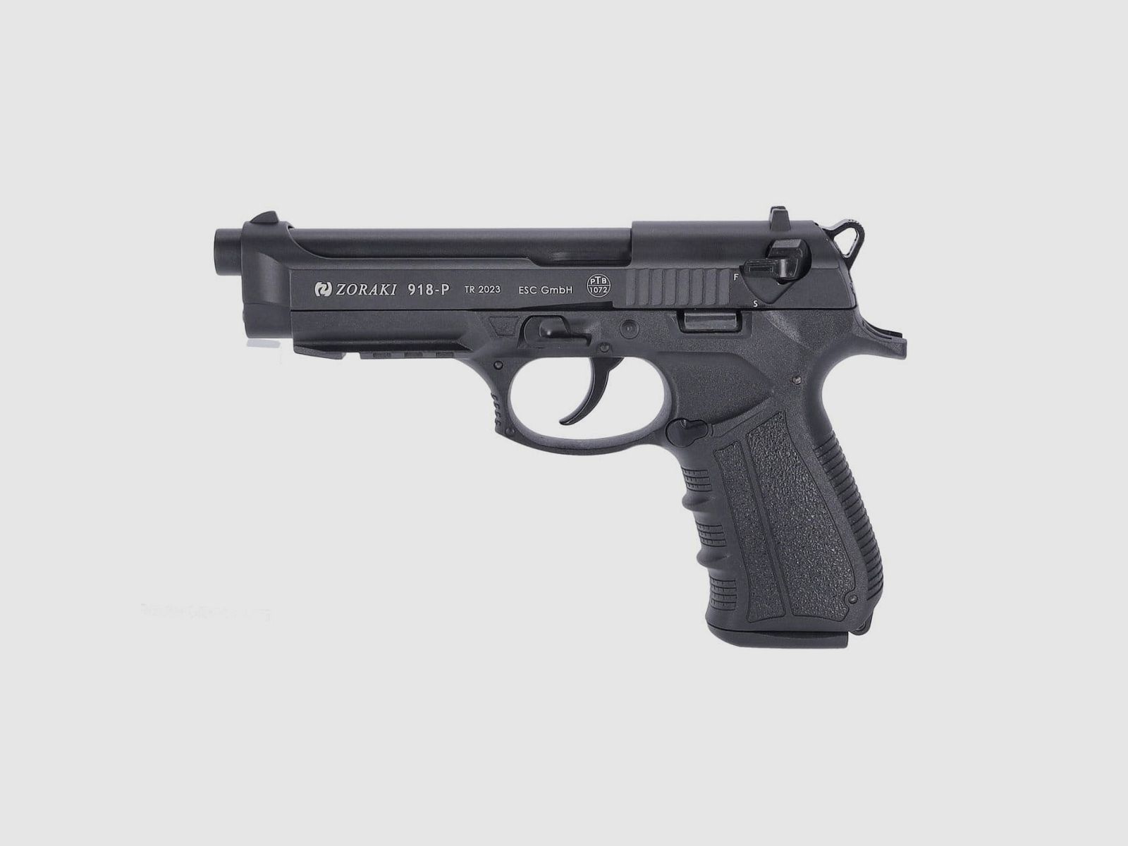 Zoraki 918 blank pistol 9 mm P.A.K. blued
