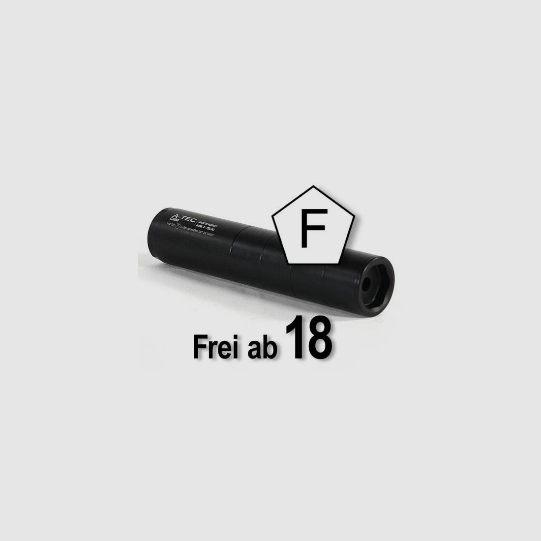 A-TEC Luftgewehrschalldämpfer CMM-4 mit 1/2"-20 UNF Gewinde (Kal .22)