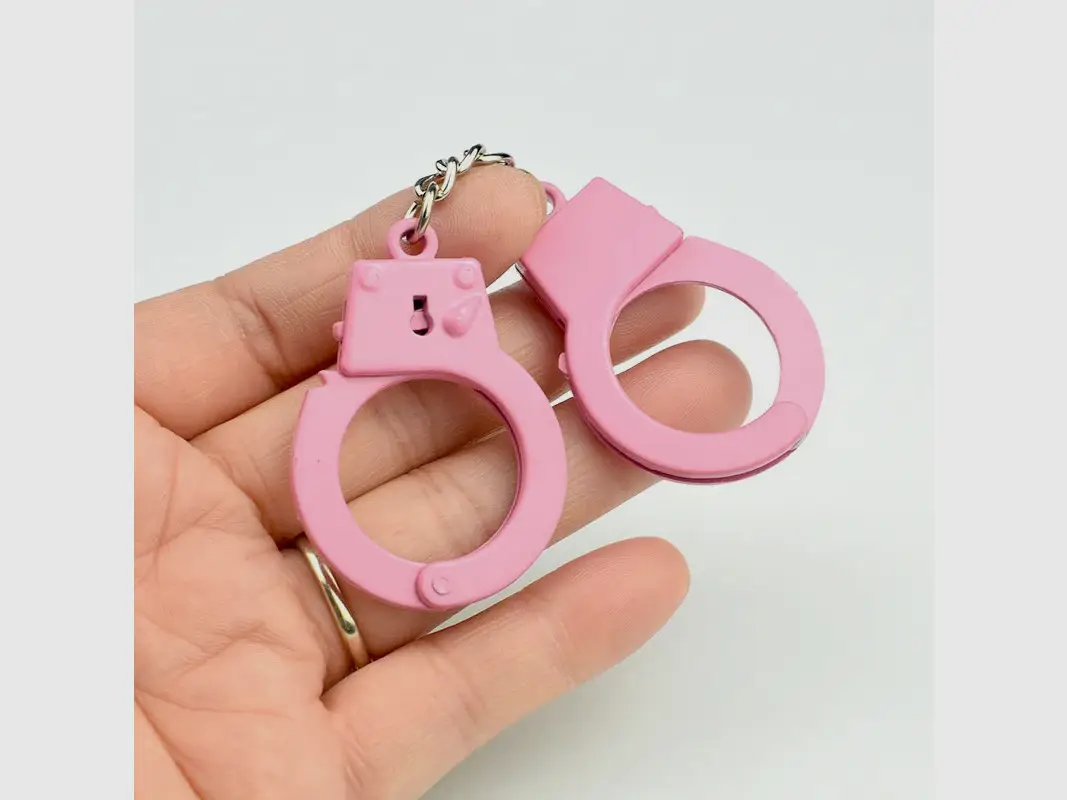 Realistischer funktionaler Metall-Handschellen-Schlüsselanhänger, Bild 5 von 6