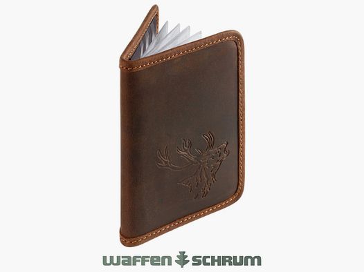 Fritzmann hunting license case deer leather brown