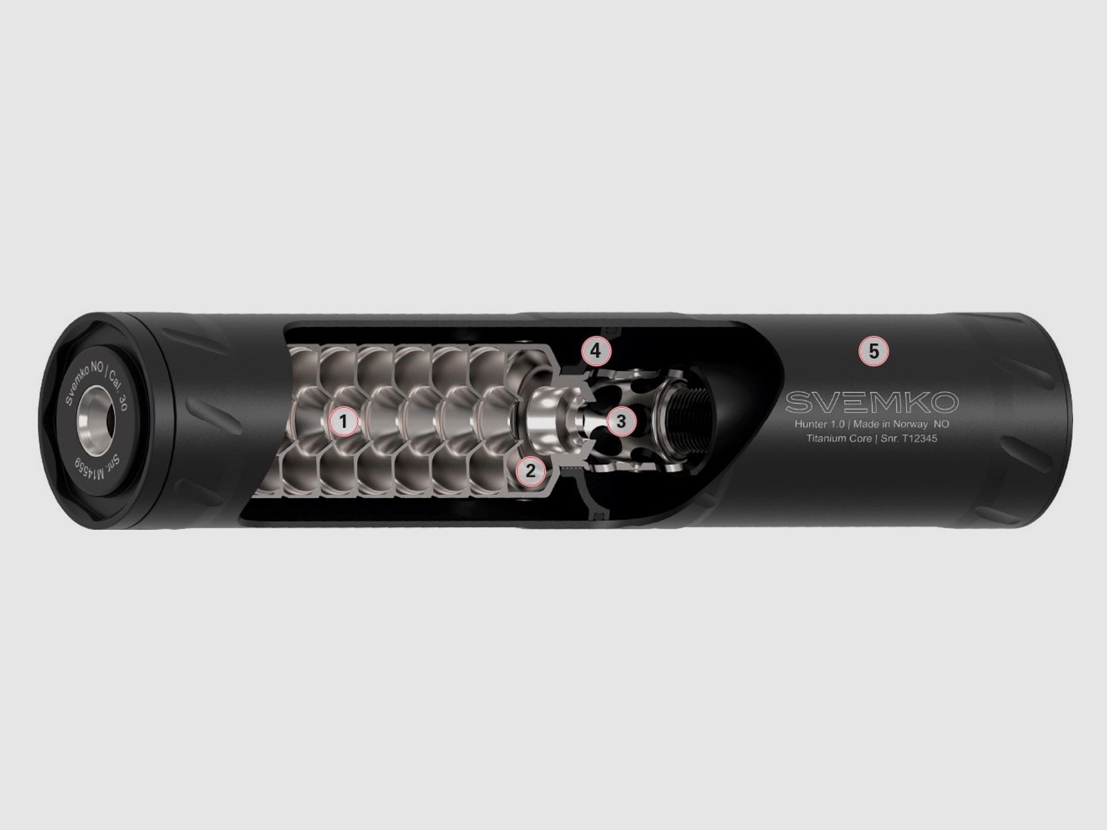 SVEMKO Silencer STANDARD Quick Mount Cal. .30 without adapter muzzle thread