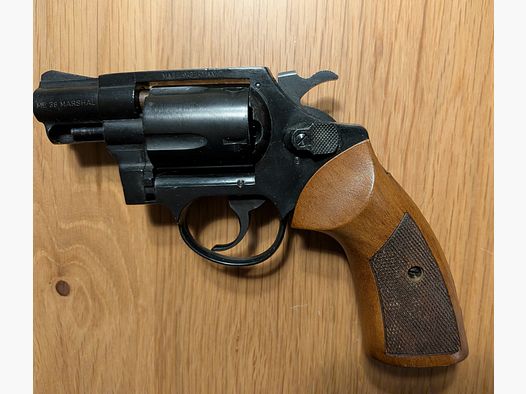 ME 38 Marshal - Revólver - PTB 203/2 - 9mm Knall - Mango de madera - SSW