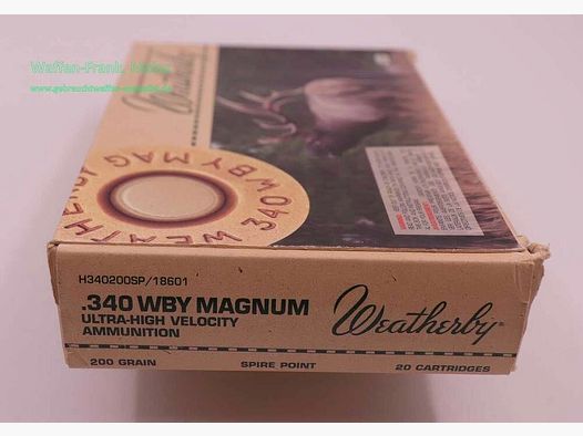 Weatherby - USA Cartucce per fucile .340WBY.Mag