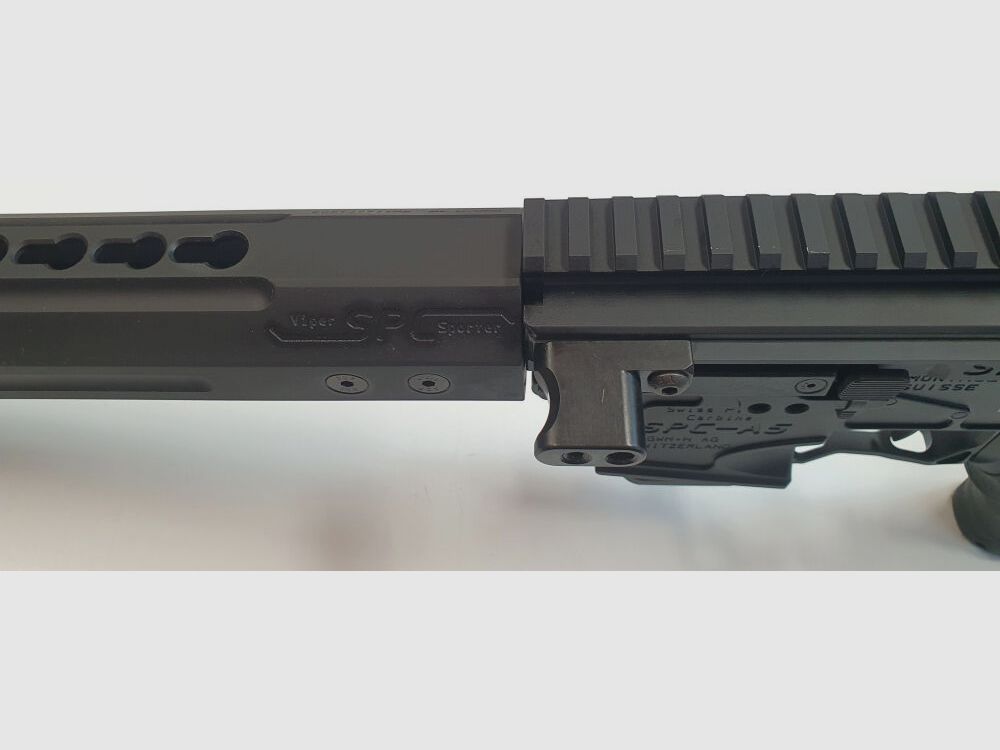 GWMH AG Semi-Automatic Rifle GWMH SPC-SPORTER A5 17" (SWISS PISTOL CARBINE) BLACK Cal.9x19 AR15 Glock Magazine