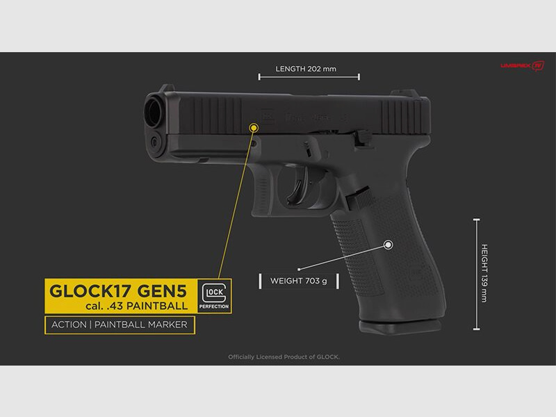T4E RAM T4E Pistol Glock 17 in caliber .43