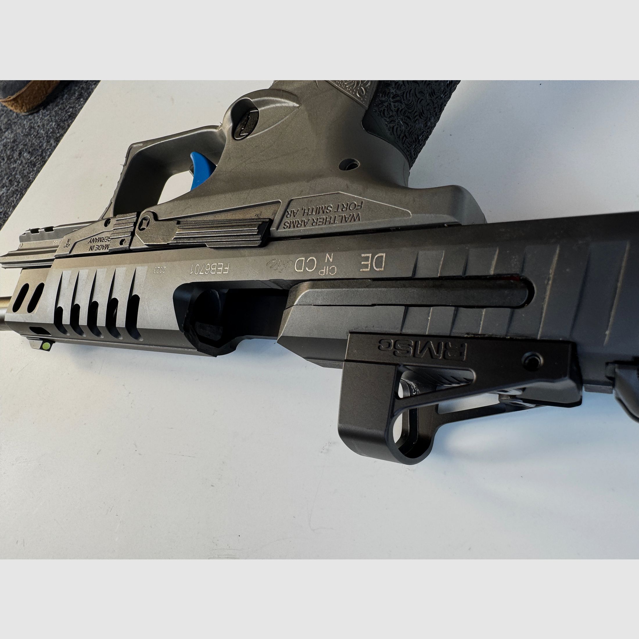 Walther PPQ Q5 Match (9×19 mm) — rama polimerowa • 4 magazynki • walizka + pełne akcesoria • zamontowany celownik punktowy Walther RMS C