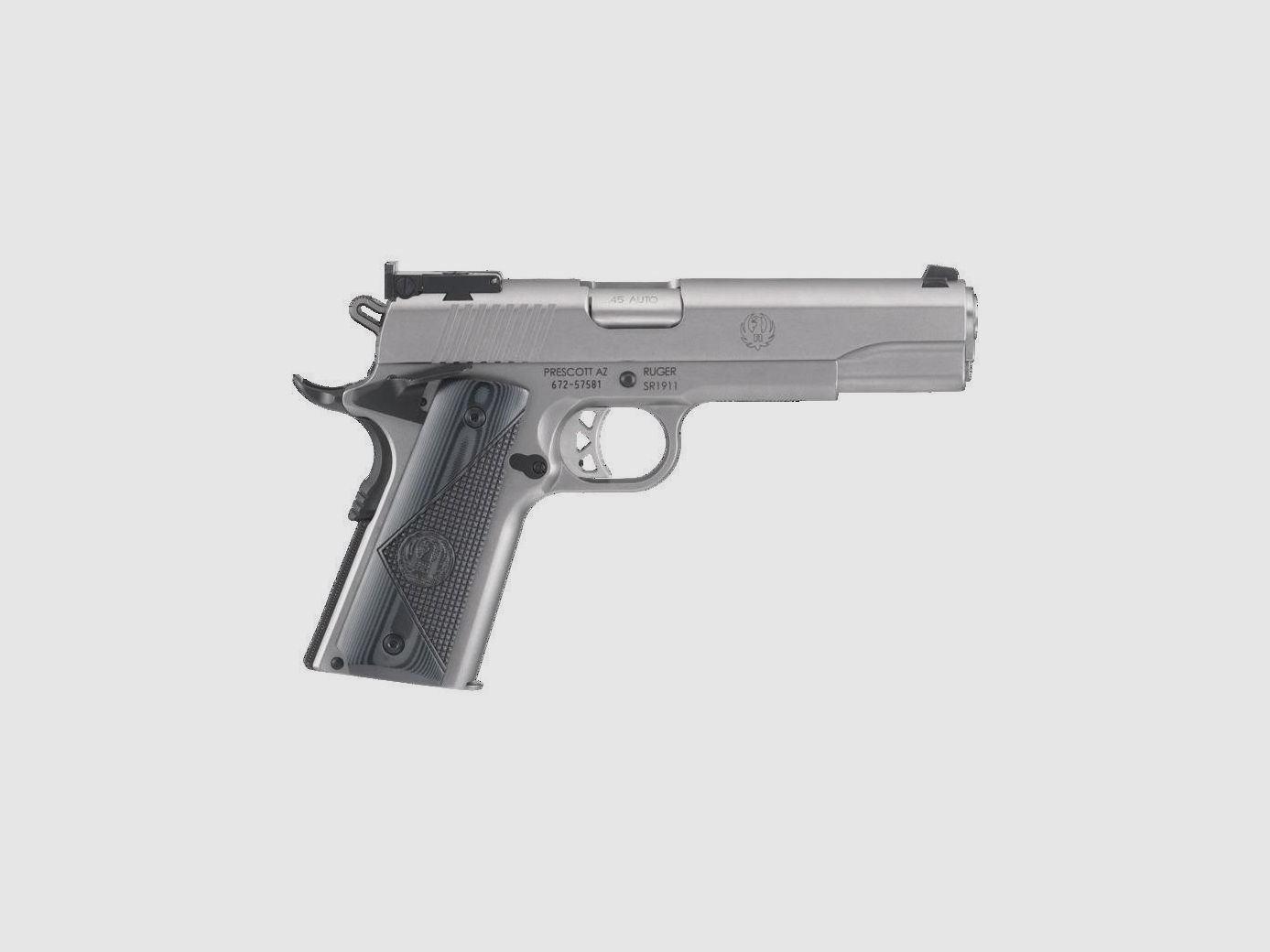 PISTOLE RUGER SR1911 KAL. 45 AUTO TARGET 5'' EDELSTAHL VERSTELLBARE VISIERUNG, Bild 1 von 2