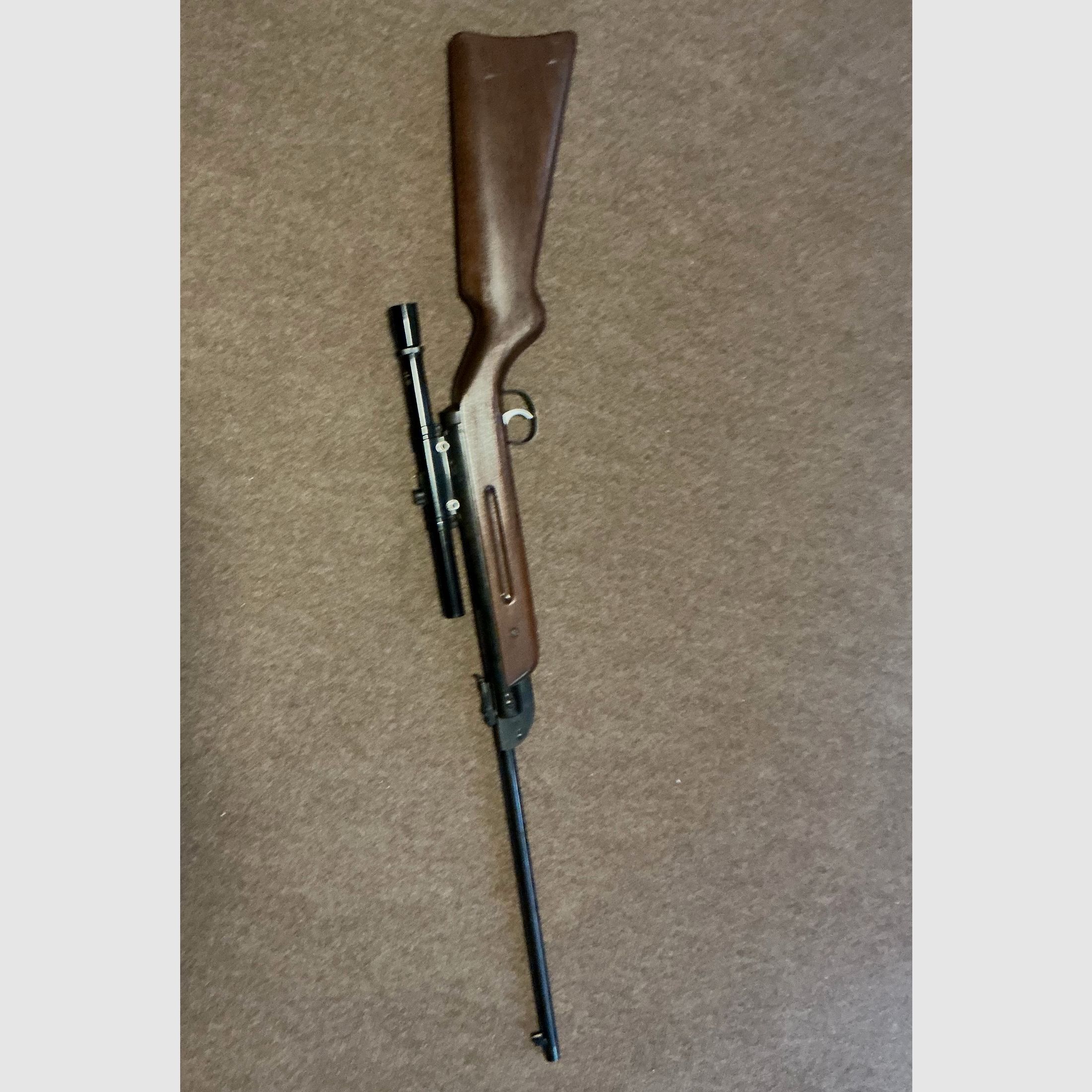 Air rifle with scope