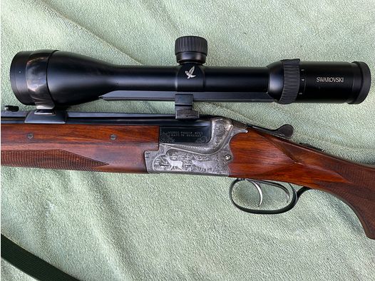 Like new combination gun MERKEL Suhl BBF 7x65R 20/76 Swarovski 3-12x50 Z4i rare