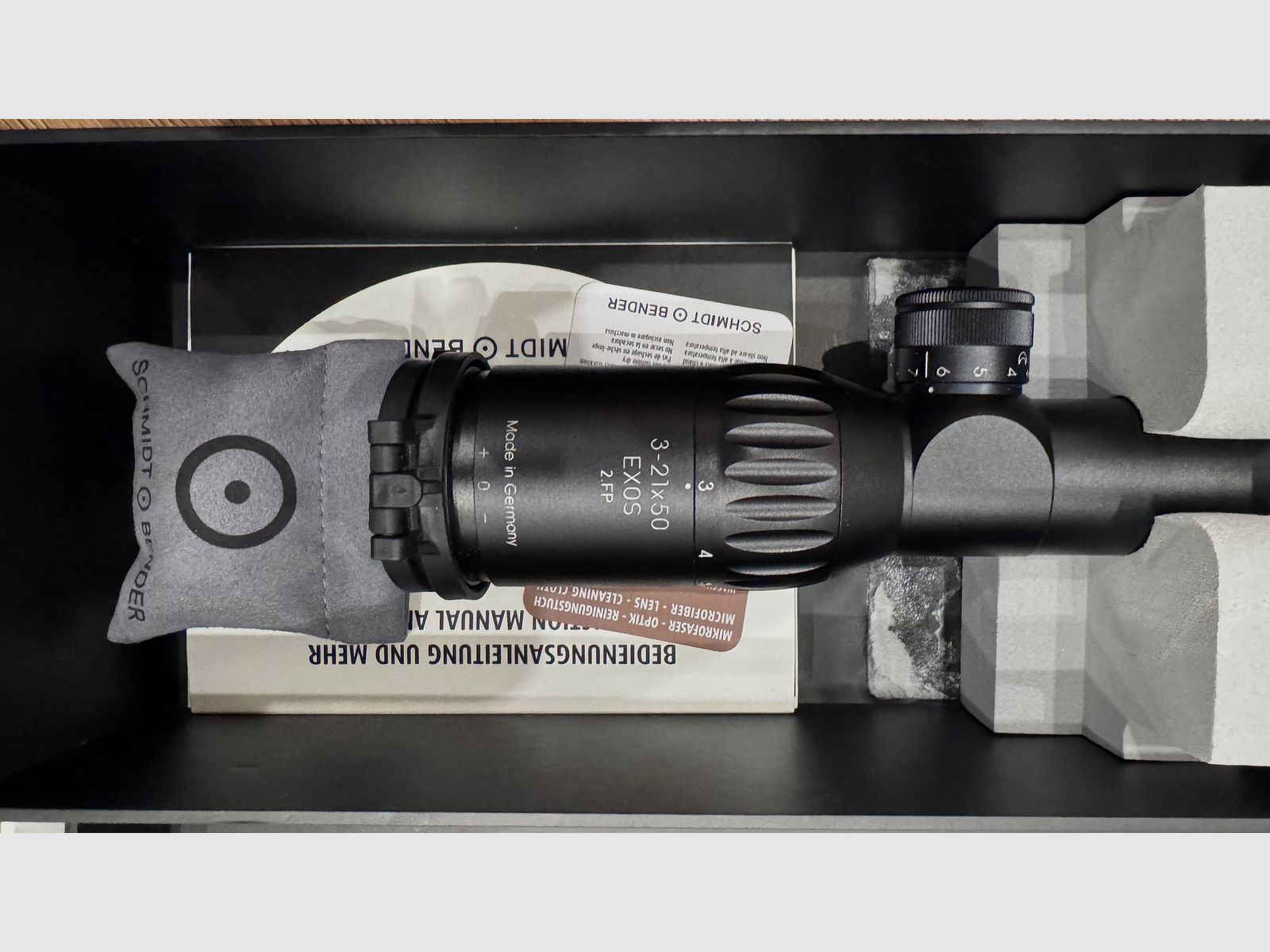 Schmidt & Bender EXOS 3-21 x 50 Neuwertig mit Zubehör OVP usw.