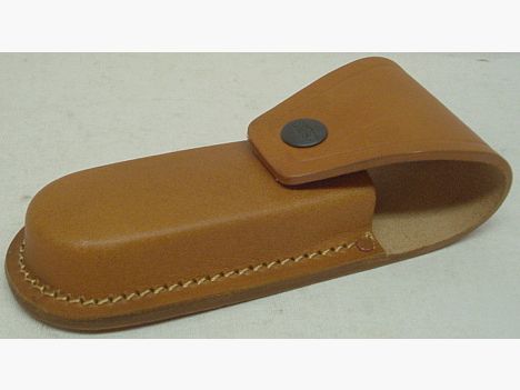 Leer etui bruin - Max. notitieboeklengte 140x40x17mm