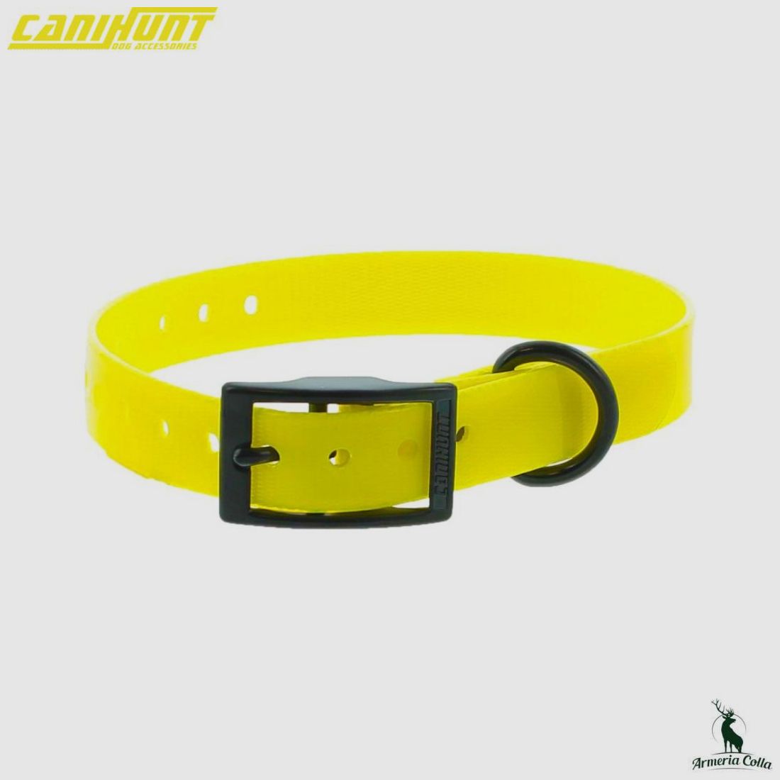 CaniHunt Halsband hohe Sichtbarkeit gelb 2.5×0.25x60cm