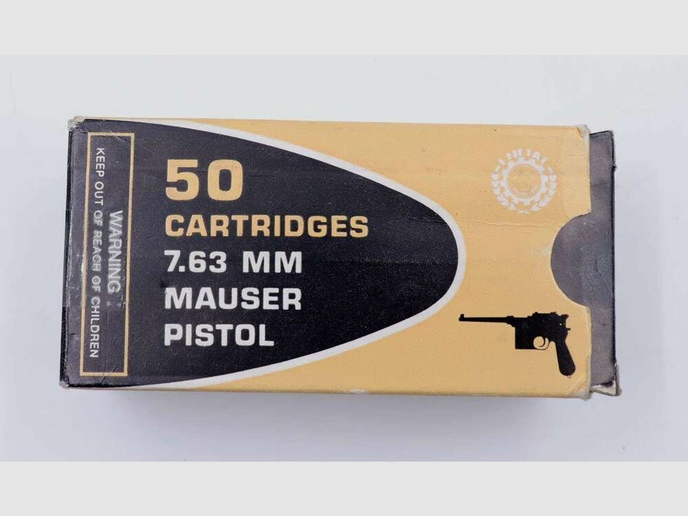 Portugués - munición de pistola desconocida 7,63 Mauser