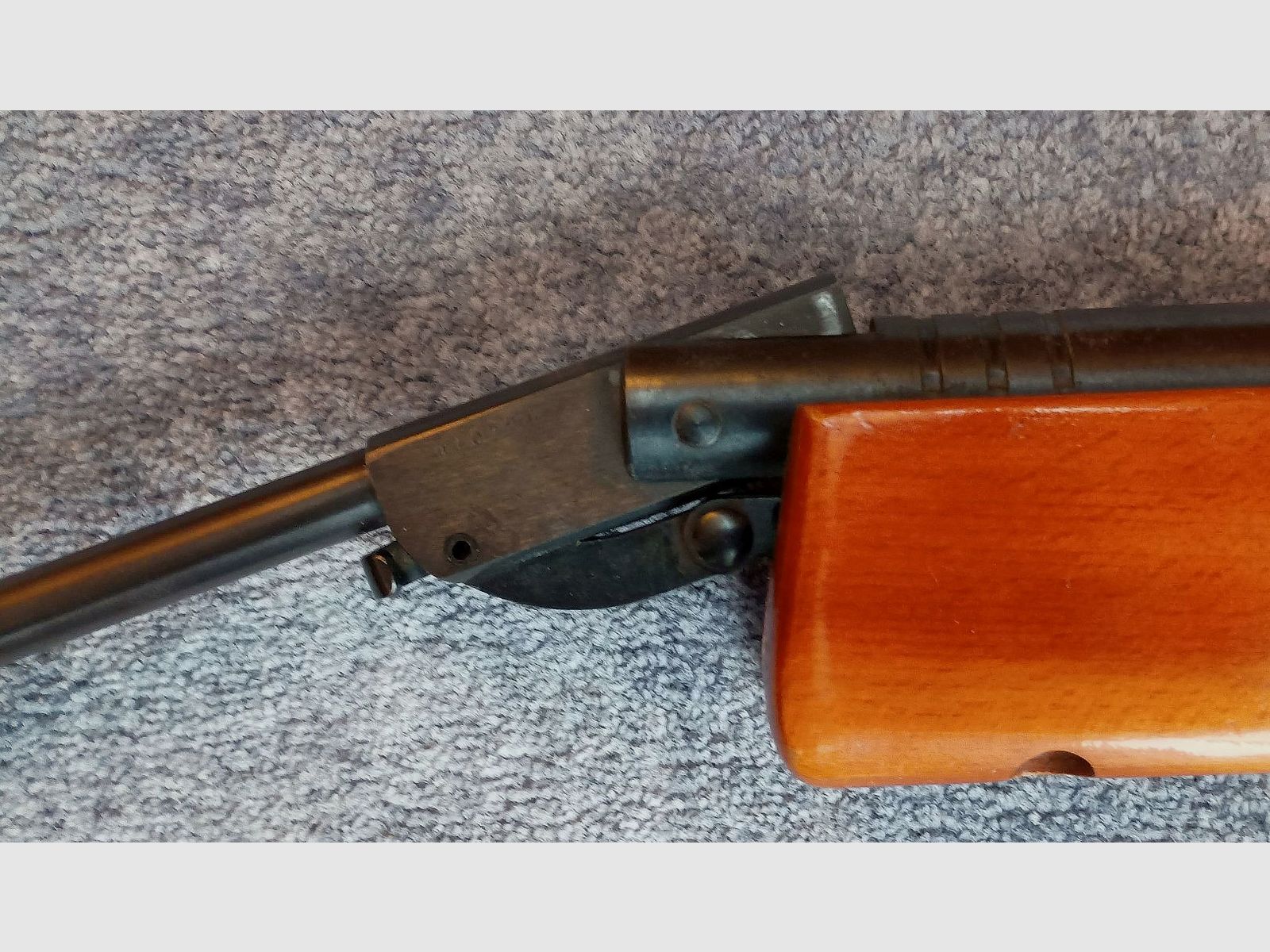 Air rifle "Klicker" from GDR production late 70s / early 80s, "Model 303 -Super", cal. 4.5 mm Diabolo, used