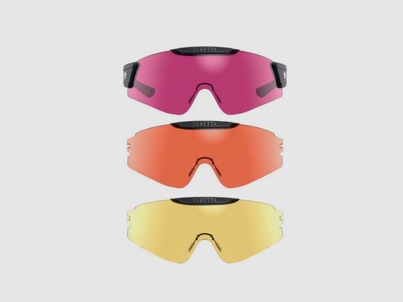 Beretta Schießbrille Modell Intermask mit wechselbaren gelben, roten und orangefarbenen Gläsern Art. OC081 D0049 0MY9 BERETTA, Bild 1 von 2