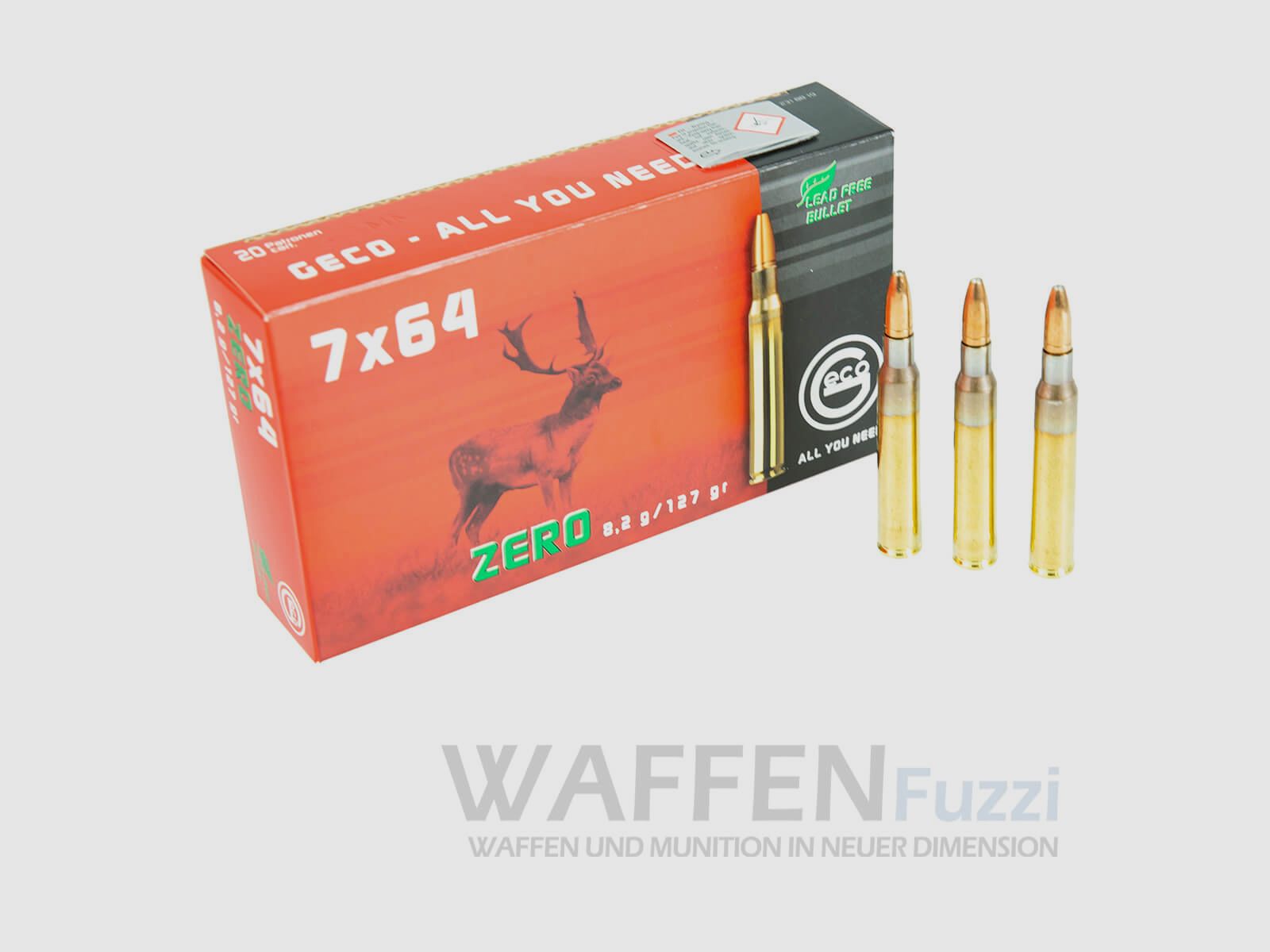 Geco Zero cartuchos de cartucho calibre 7x64 sin plomo
