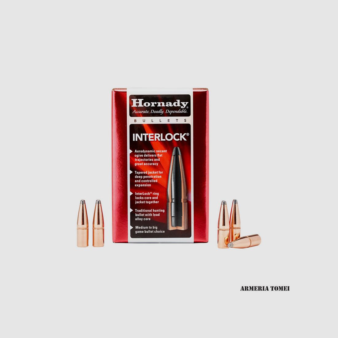 RELOADING BULLE – HORNADY – 270 Cal .277 130 gr InterLock® SP (100 pcs)