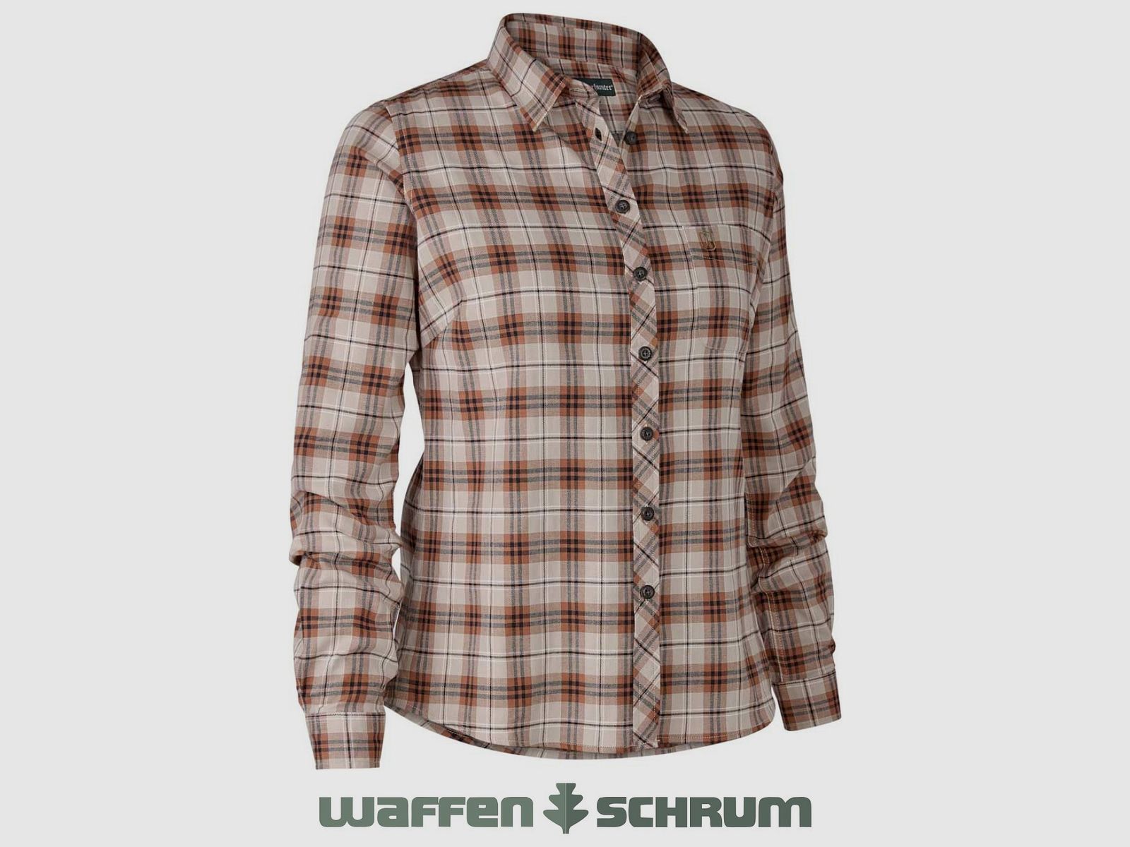 Deerhunter Blouse Lady Louisa Orange Check