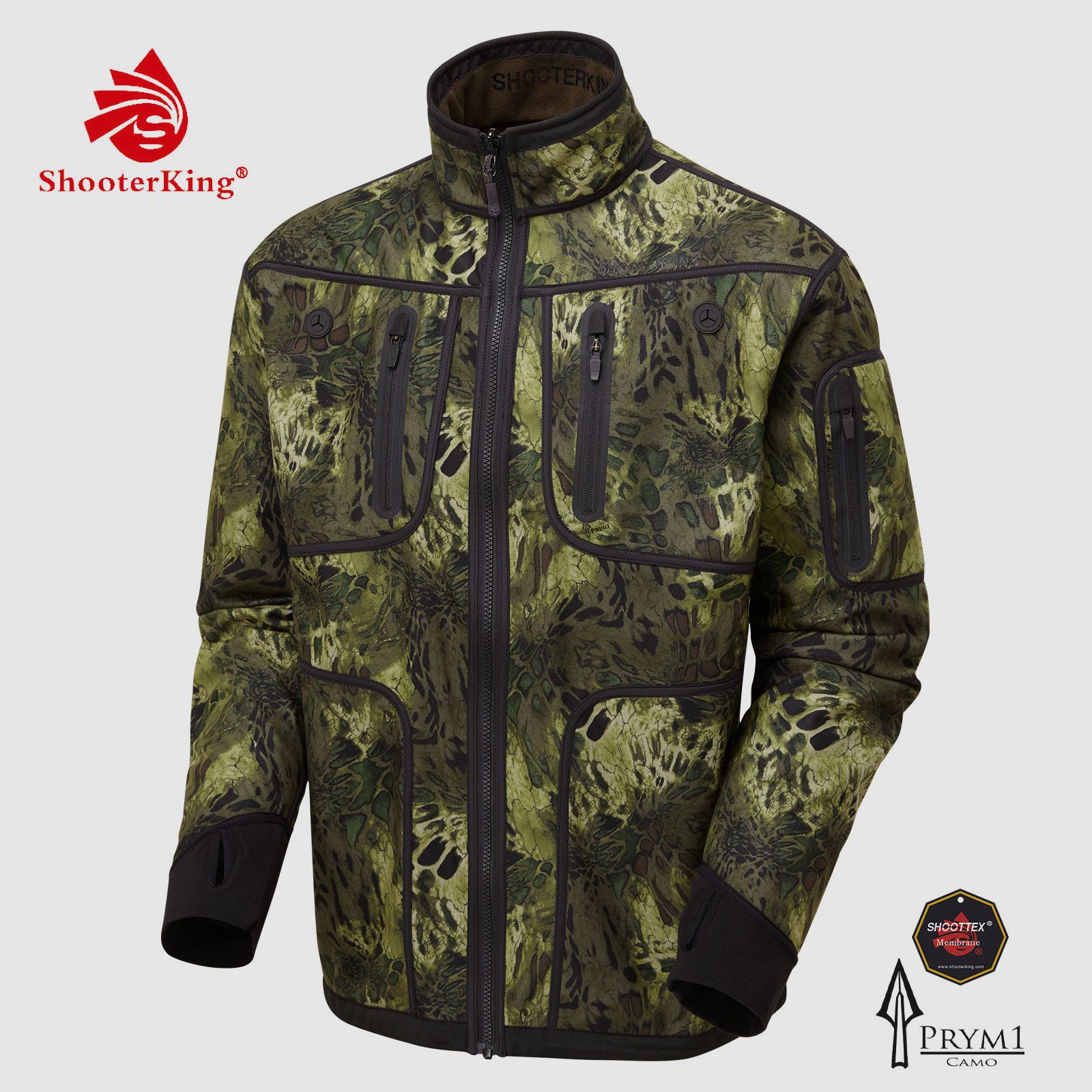 SHOOTERKING Softshell Jacke wendbar Woodlands Camo