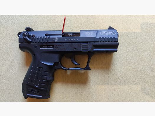 Walther P22 Schwarz 9 mm PAK SRS Waffe neu + unbenutzt - mit Visierung der "scharfen" P22