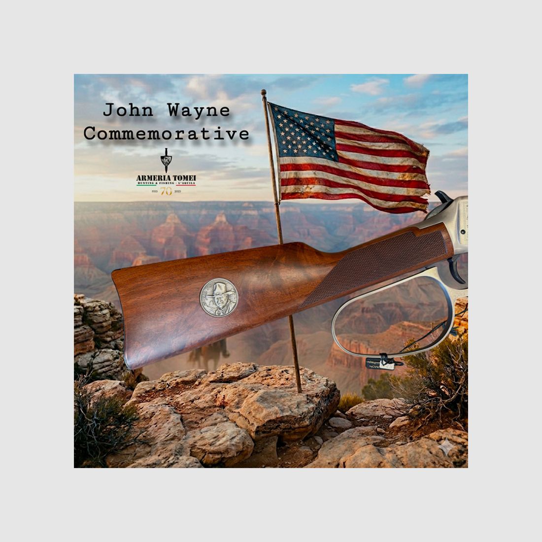 USED – LEVER ACTION RIFLE – WINCHESTER MOD. 94 JOHN WAYNE COMMEMORATIVE Cal. 32-40 Win., image 5 of 9