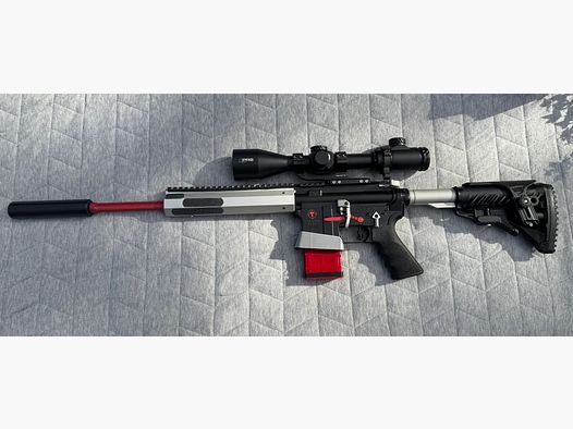 Tipppmann M4-22 Elite Red Line .22lr 16"  mit ZF 2,5-15x50 und Hipertouch Reflex