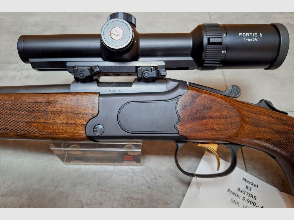 Fusil à deux canons Merkel B3 Noir 8x57IRS